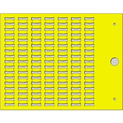 Targhette segnalazione serie Flat prefustellate in PVC rigido 4x10mm per tubetti PMF cavi guaine tubi