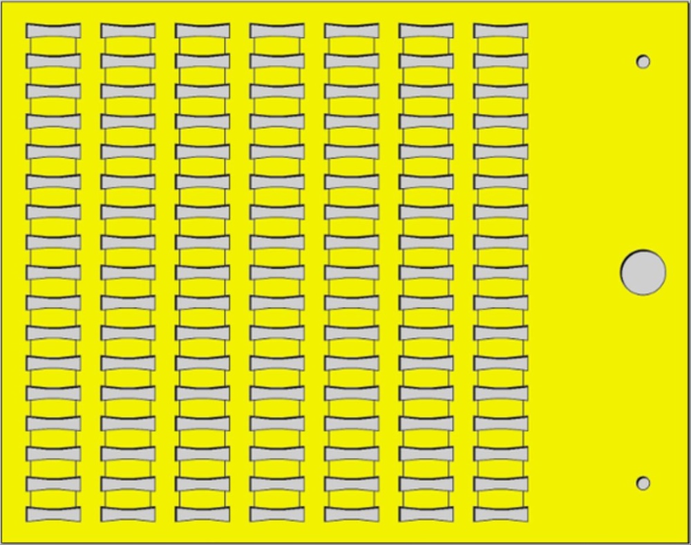 Targhetta MG-TPMF gialla 4x10mm halogen free per siglatura cavi