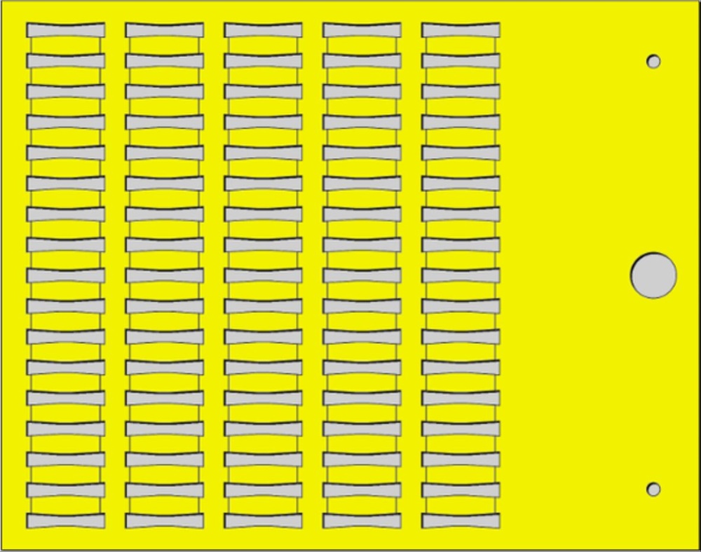Targhetta MG-TPMF gialla 4x15mm per tubetti siglatura cavi