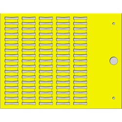 Targhetta MG-TPMF gialla 4x15mm halogen free per siglatura cavi e tubi