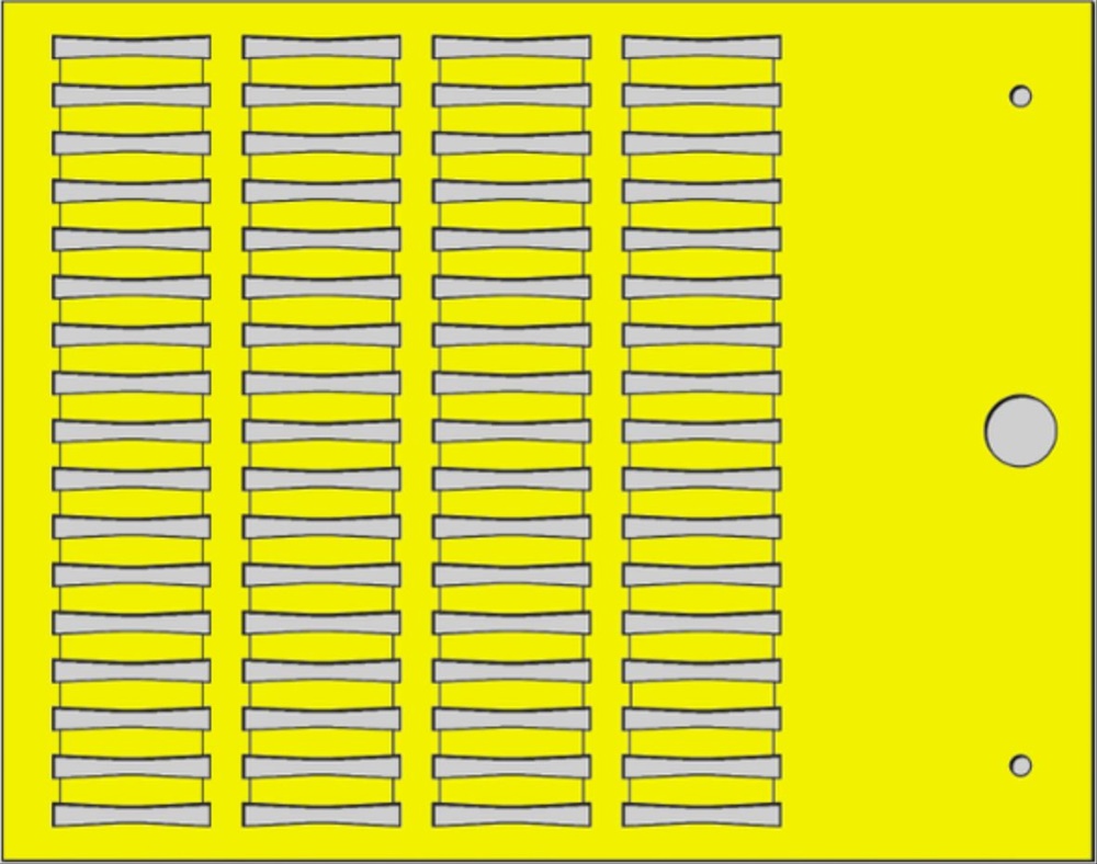 Targhetta MG-TPMF gialla 4x20mm per tubetti siglatura cavi