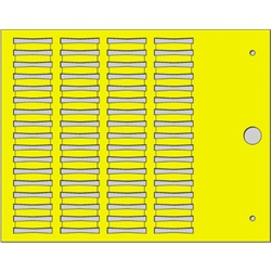 Targhetta MG-TPMF gialla 4x20mm per tubetti siglatura cavi
