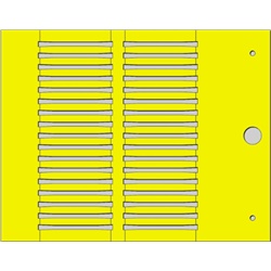 Targhetta MG-TPMF gialla 4x40mm per tubetti siglatura cavi