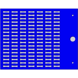 Targhetta MG-TPMF blu 4x10mm per siglatura cavi tubetti industriale