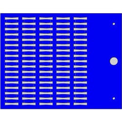 Targhetta MG-TPMF blu 4x12mm per tubetti siglatura cavi