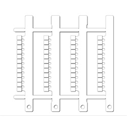 Targhetta MG-CPM-15 bianca 5x5 mm per morsetti componibili installazione elettrica