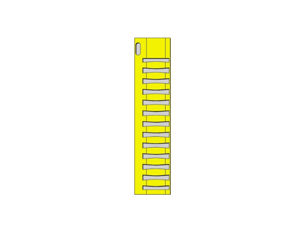 Targhette TPM-Roll biconica gialla 4x12mm per siglatura cavi tubi