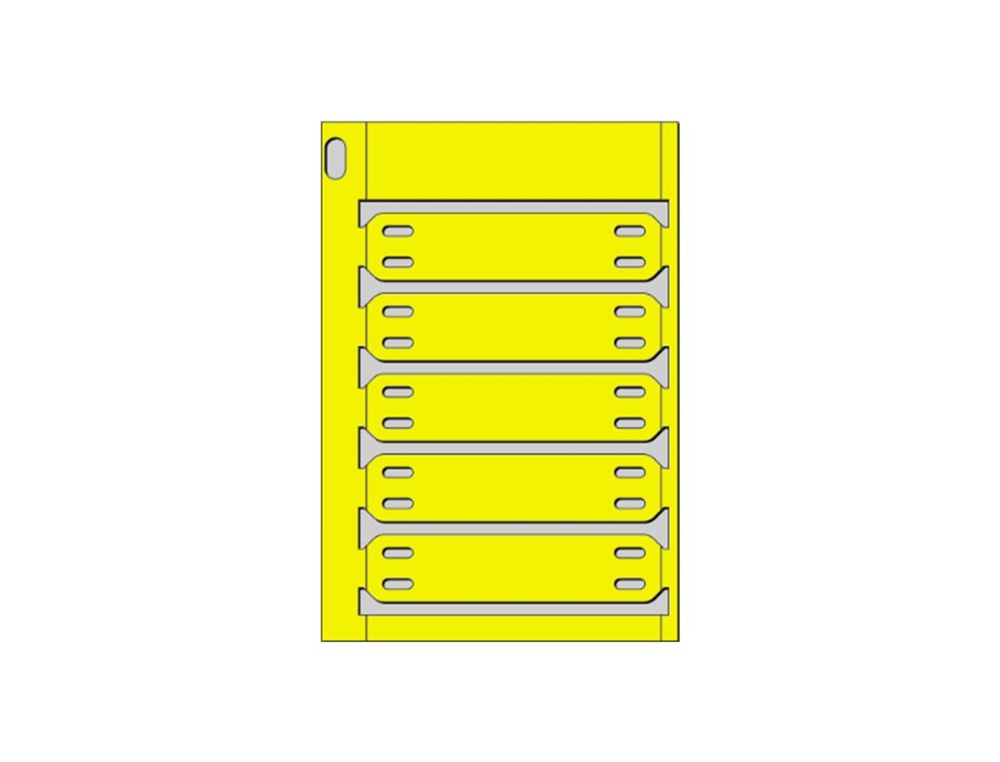 Targhetta ETF-ROLL Halogen Free gialla per fascette fino 4,8 mm siglatura cavi tubi grandi diametri
