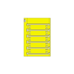 Targhetta ETF-ROLL Halogen Free gialla per fascette fino 4,8 mm siglatura cavi tubi grandi diametri