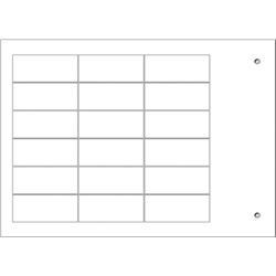Targhetta MG-TAR bianca 17x40 mm per quadro elettrico