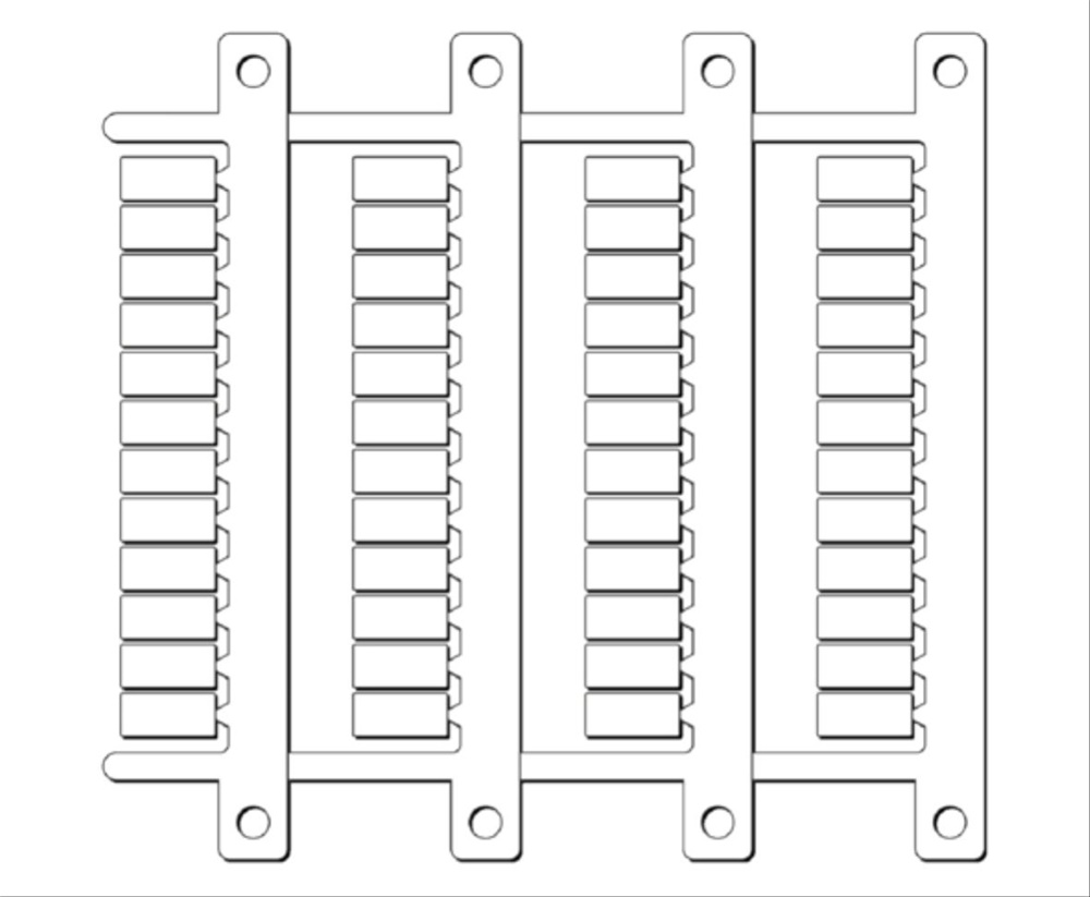 Targhetta MG-CPM-11 bianca 6x12 mm per morsetti componibili installazione elettrica