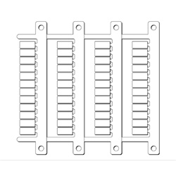 Targhetta MG-CPM-11 bianca 6x12 mm per morsetti componibili installazione elettrica