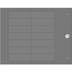 Targhetta MG-TAP grigia metallo 15x49 mm halogen free per cablaggio industriale