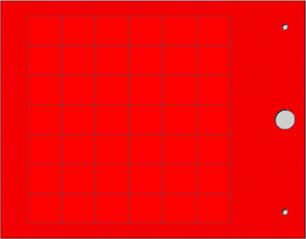 Targhetta MG-TAP rossa 15x17 mm per cavi e componenti