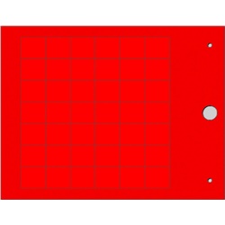 Targhetta MG-TAP rossa 15x17 mm per cavi e componenti