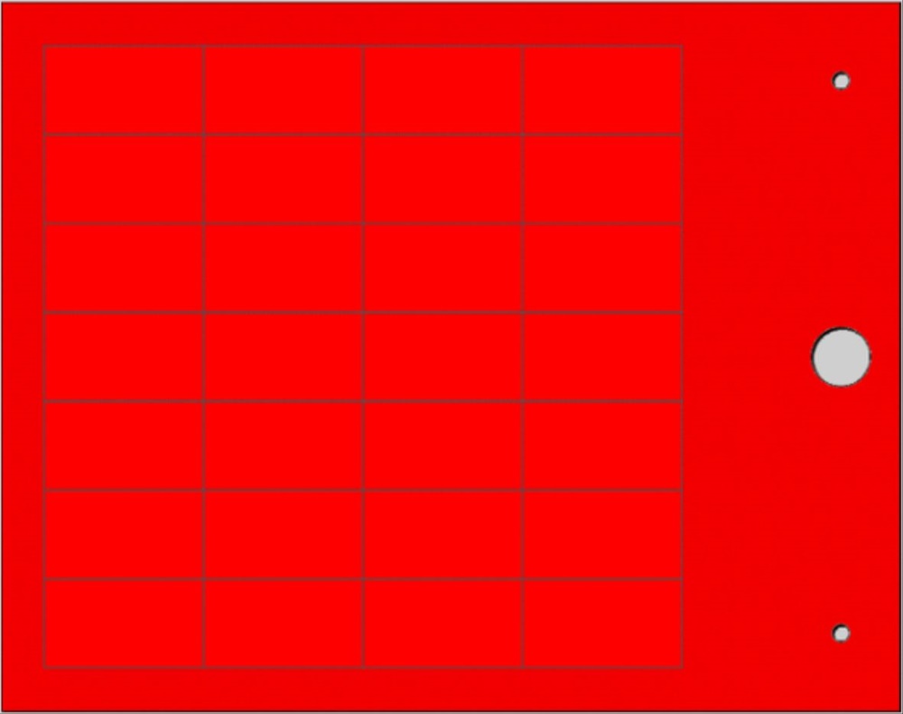 Targhetta MG-TAP rossa 15x27 mm per cavi e componenti