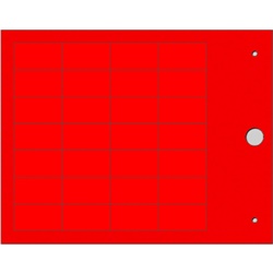 Targhetta MG-TAP rossa 15x27 mm per cavi e componenti