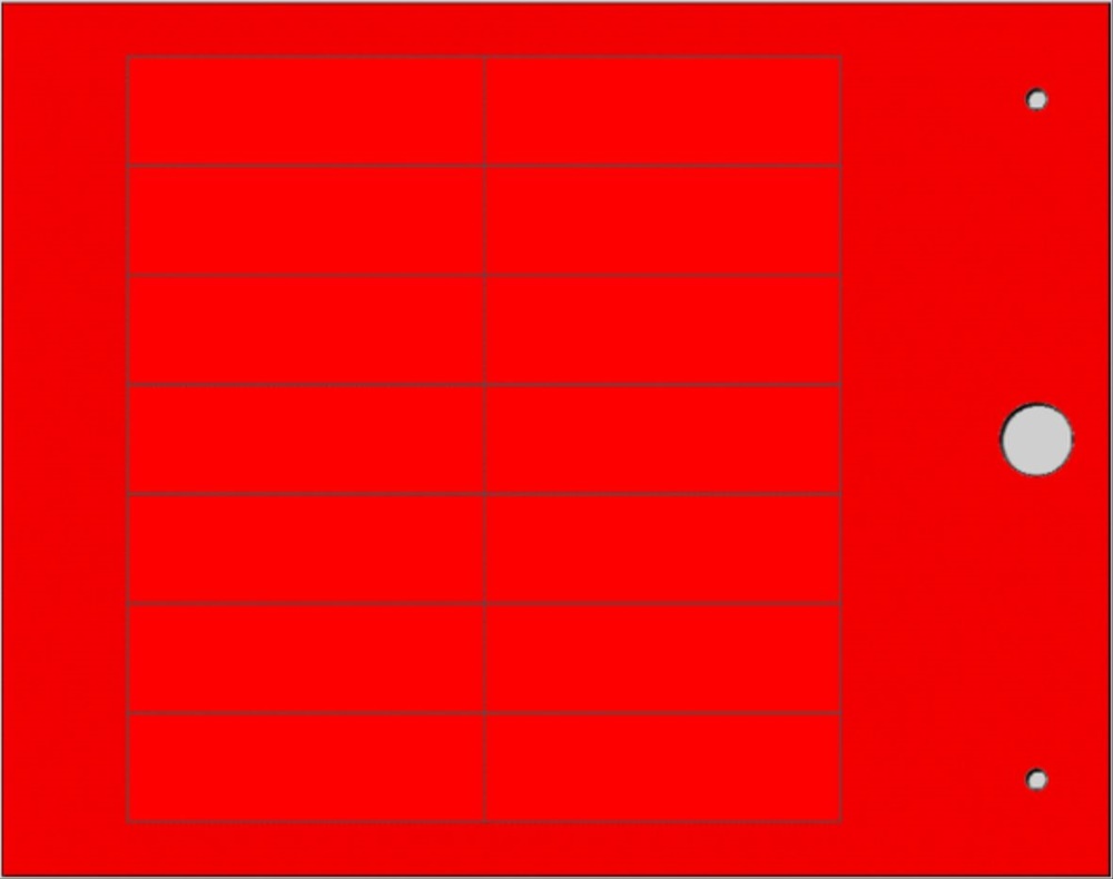 Targhetta MG-TAP rossa 15x49 mm per identificazione cavi