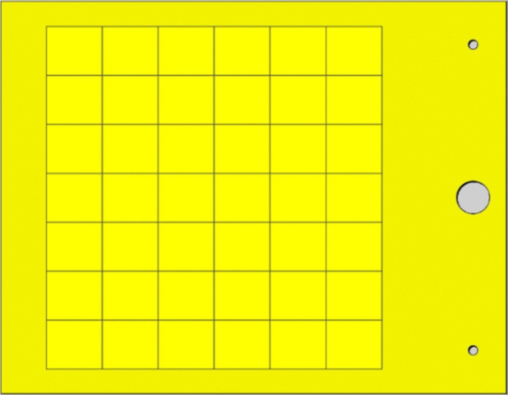 Targhetta MG-TAP gialla 15x17 mm per cavi cablaggio industriale