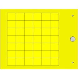 Targhetta MG-TAP gialla 15x17 mm per cavi cablaggio industriale