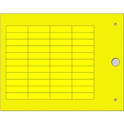 Targhetta MG-TAP gialla 8,2x27 mm porta-targhe versatile per cablaggio industriale