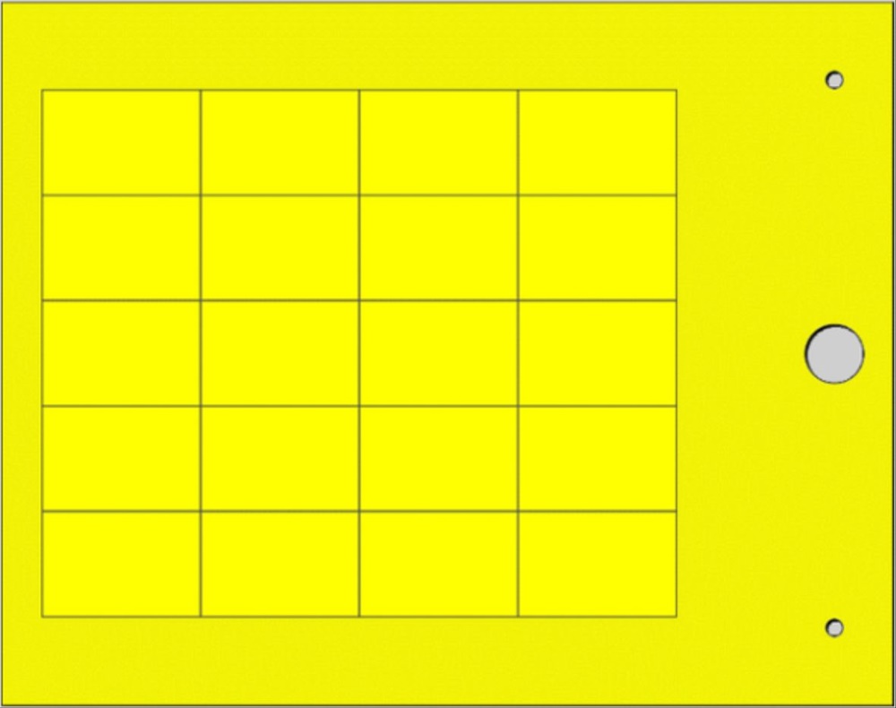 Targhetta MG-TAP giallo 18x27 mm porta-targhe versatile automazione