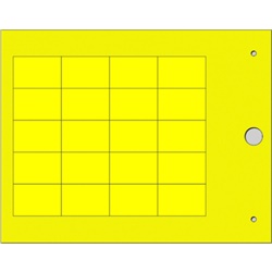 Targhetta MG-TAP giallo 18x27 mm porta-targhe versatile automazione