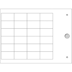 Targhetta MG-TAP bianco 16,3x27,3 porta-targhe automazione industriale