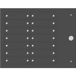 Targa rivettata 4mm MG-VRT-RH nera per targhe quadro personalizzate