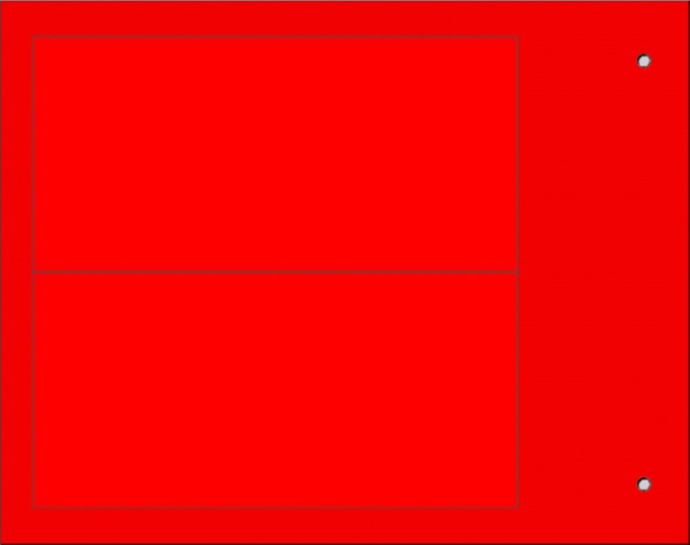 Targa quadro MG-VRT-R rosso PVC 52x107 per personalizzazione industriale