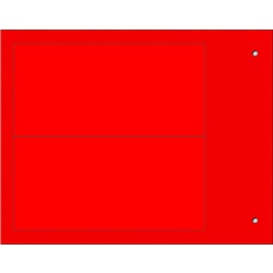 Targa quadro MG-VRT-R rosso PVC 52x107 per personalizzazione industriale
