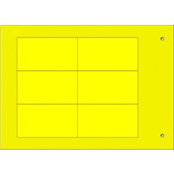 Targa quadro MG-VRT-R gialla PVC per automazione industriale