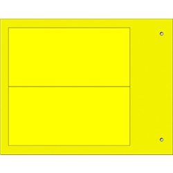 Targa quadro MG-VRT-R gialla PVC per automazione industriale