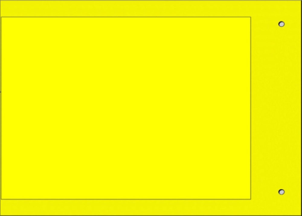Targa quadro MG-VRT-R giallo PVC 102x138 per personalizzazione quadro elettrico