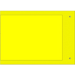 Targa quadro MG-VRT-R giallo PVC 102x138 per personalizzazione quadro elettrico