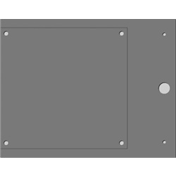 Targa preforata MG-VRT-RH grigio 105x110 halogen free quadro elettrico
