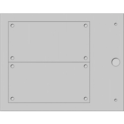 Targa rivettata 4mm MG-VRT-RH grigio per quadri elettrici