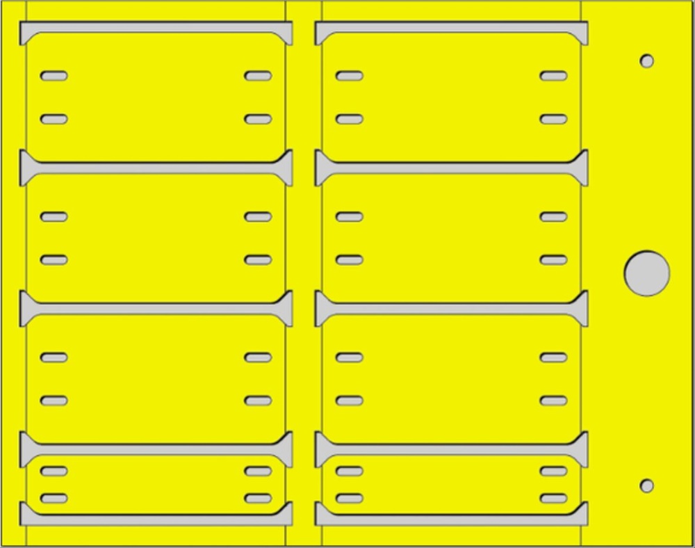 Targhetta MG-ETF gialla per fascette 28x57 mm cablaggio industriale