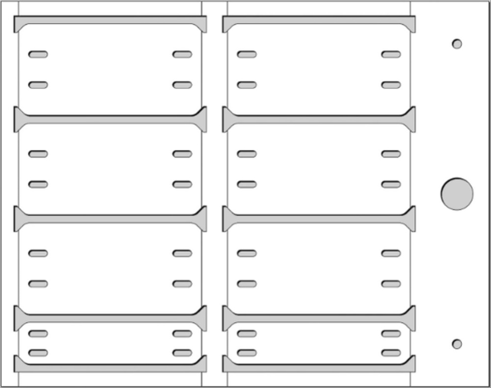 Targhetta MG-ETF bianca per fascette 28x57 mm cablaggio industriale
