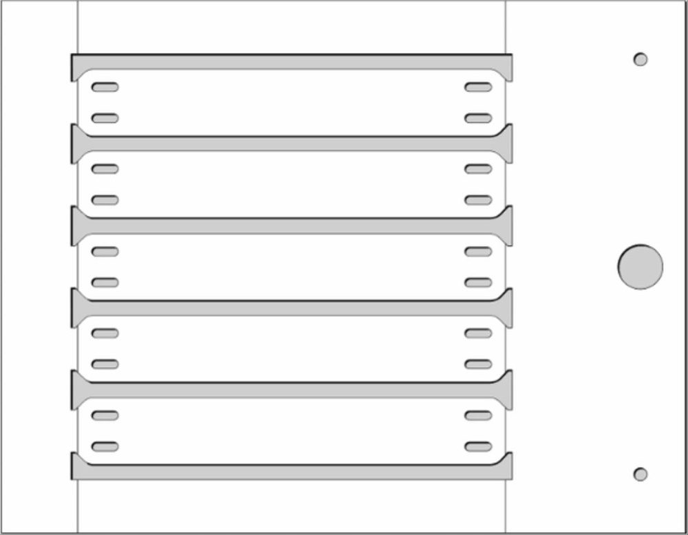 Targhetta MG-ETF bianco PC fissaggio fascette 15x95 mm per cablaggio industriale