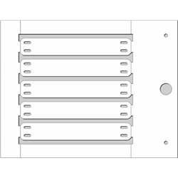 Targhetta MG-ETF bianco PC fissaggio fascette 15x95 mm per cablaggio industriale