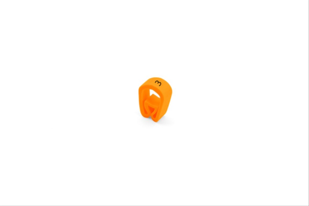 Anello siglato RMS-01 plastica arancione elettrico