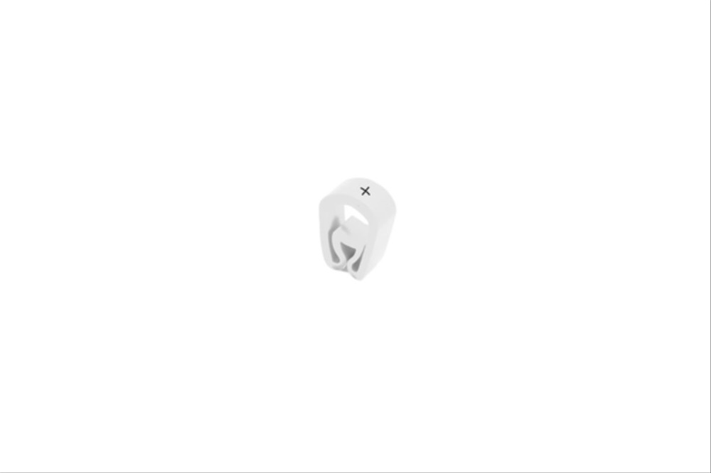 Anello siglato RMS-01 plastica bianco uso elettrico