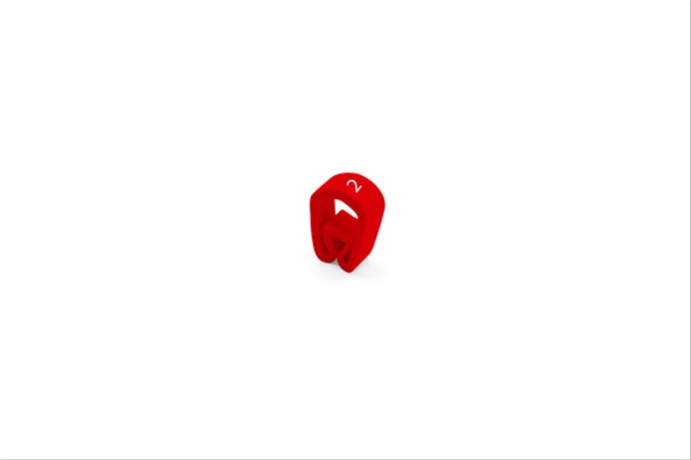Anello siglato RMS-02 plastica rossa 2,5-5 mm uso elettrico