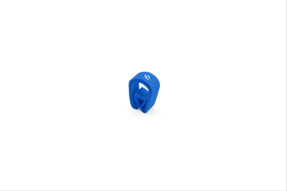 Anello siglato RMS-02 plastica blu per installazioni elettriche 2,5-5 mm