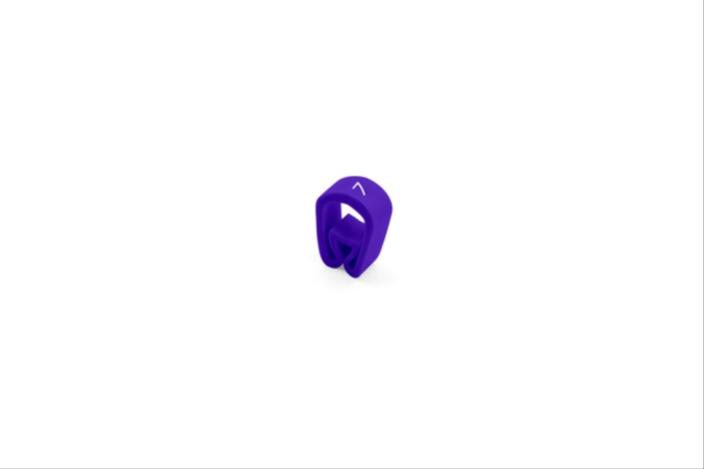 Anello siglato RMS-02 plastica viola Ø2,5-5 mm uso elettrico