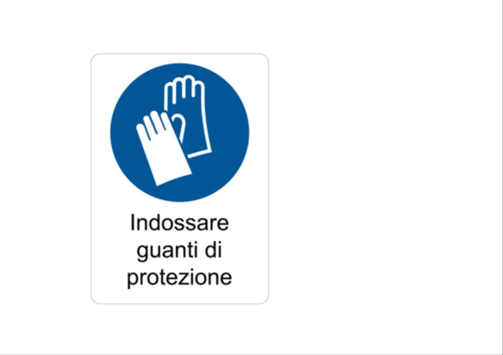 Etichetta prescrizione simboli testo 148x105 mm impianti