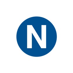 Etichetta adesiva 16mm simbolo neutro per apparecchiature CS-N segnalazione sicurezza impianti