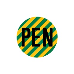 Etichetta adesiva 20mm simbolo neutro protezione per apparecchiature macchinari impianti