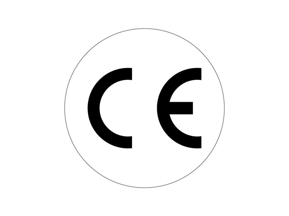 Etichetta adesiva simbolo marcatura CE per apparecchiature macchinari impianti
